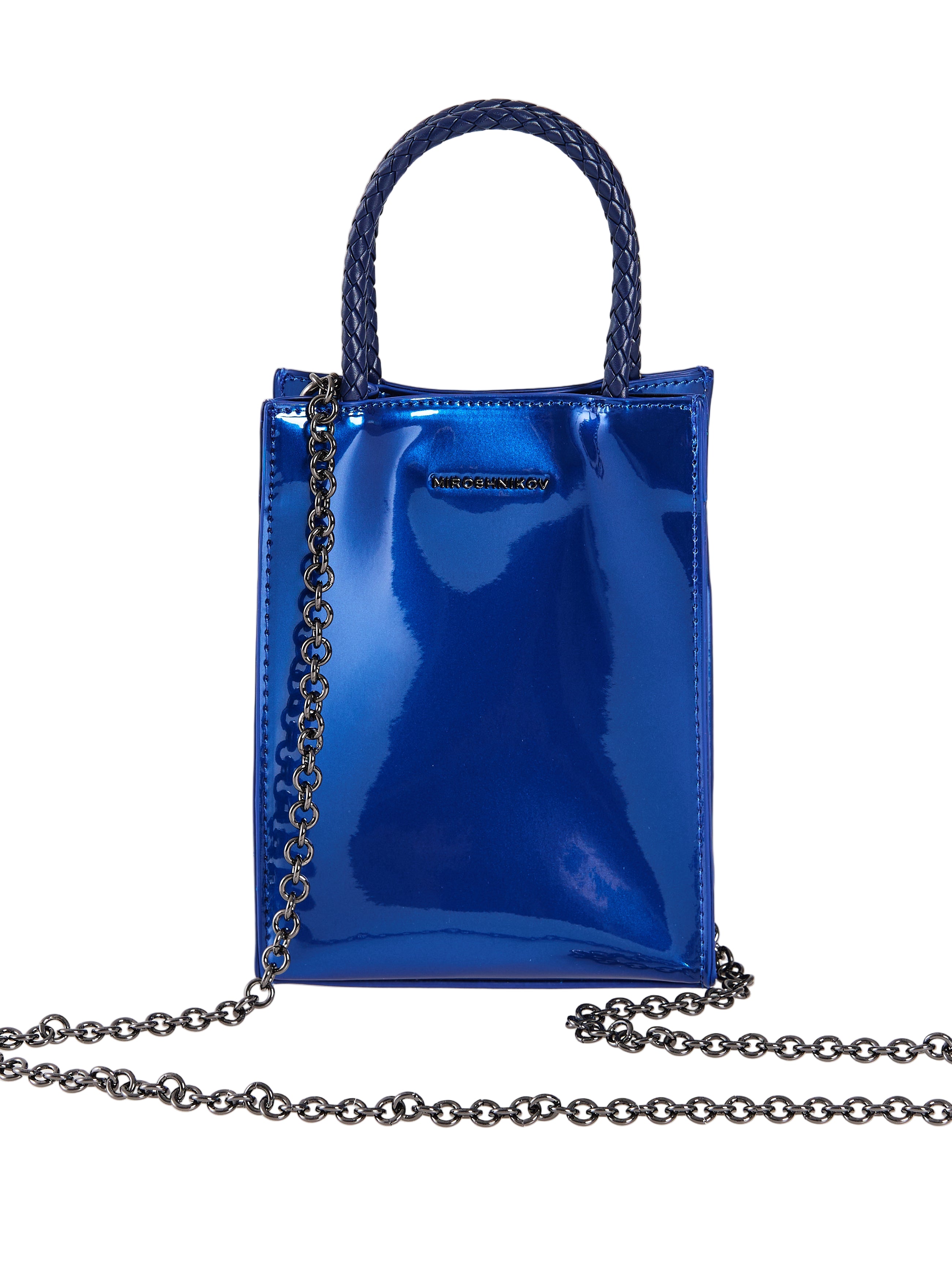 MIROSHNIKOV Mini Shopper — Blue Glossy