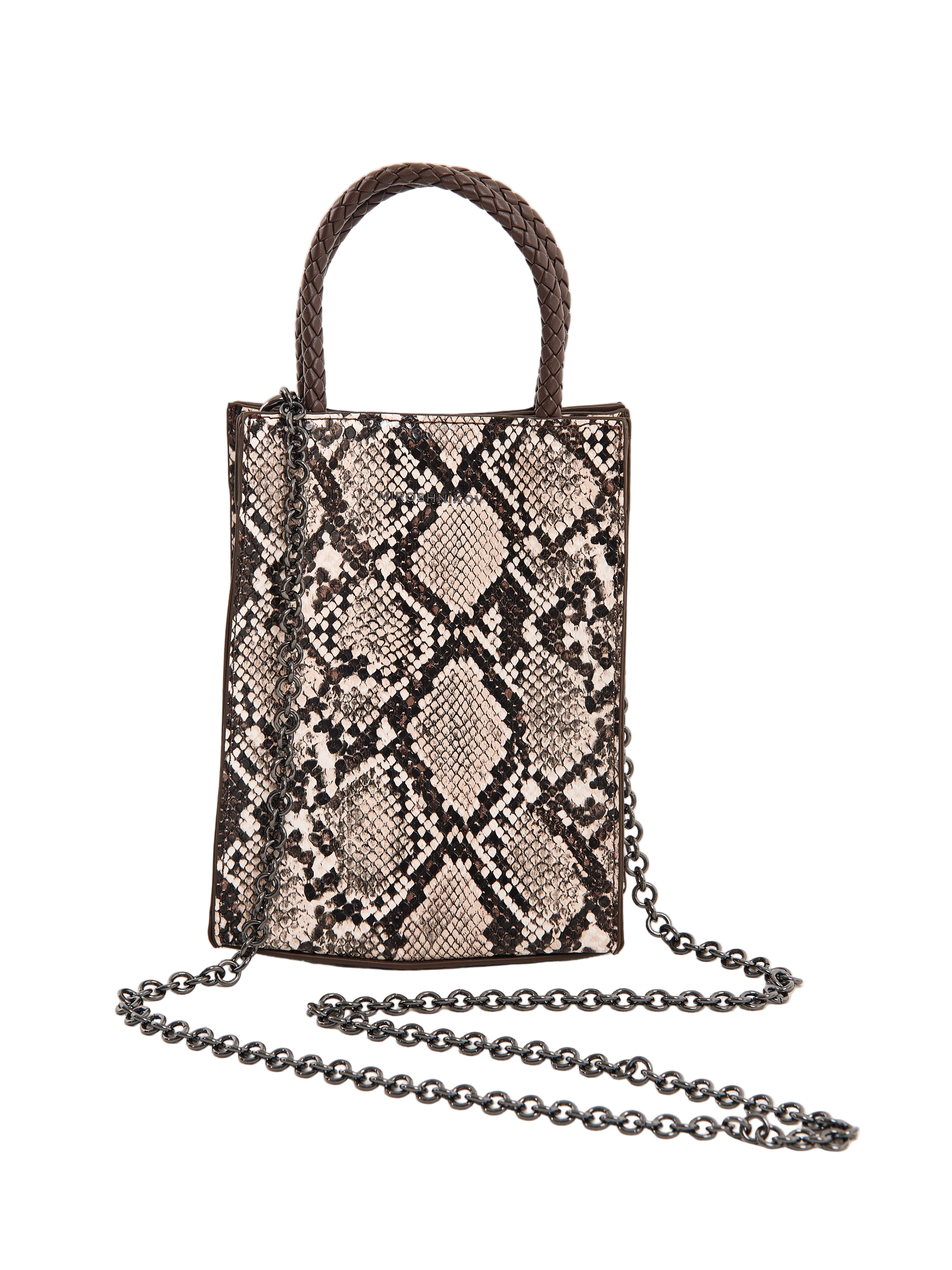 MIROSHNIKOV Mini Shopper — Python Beige