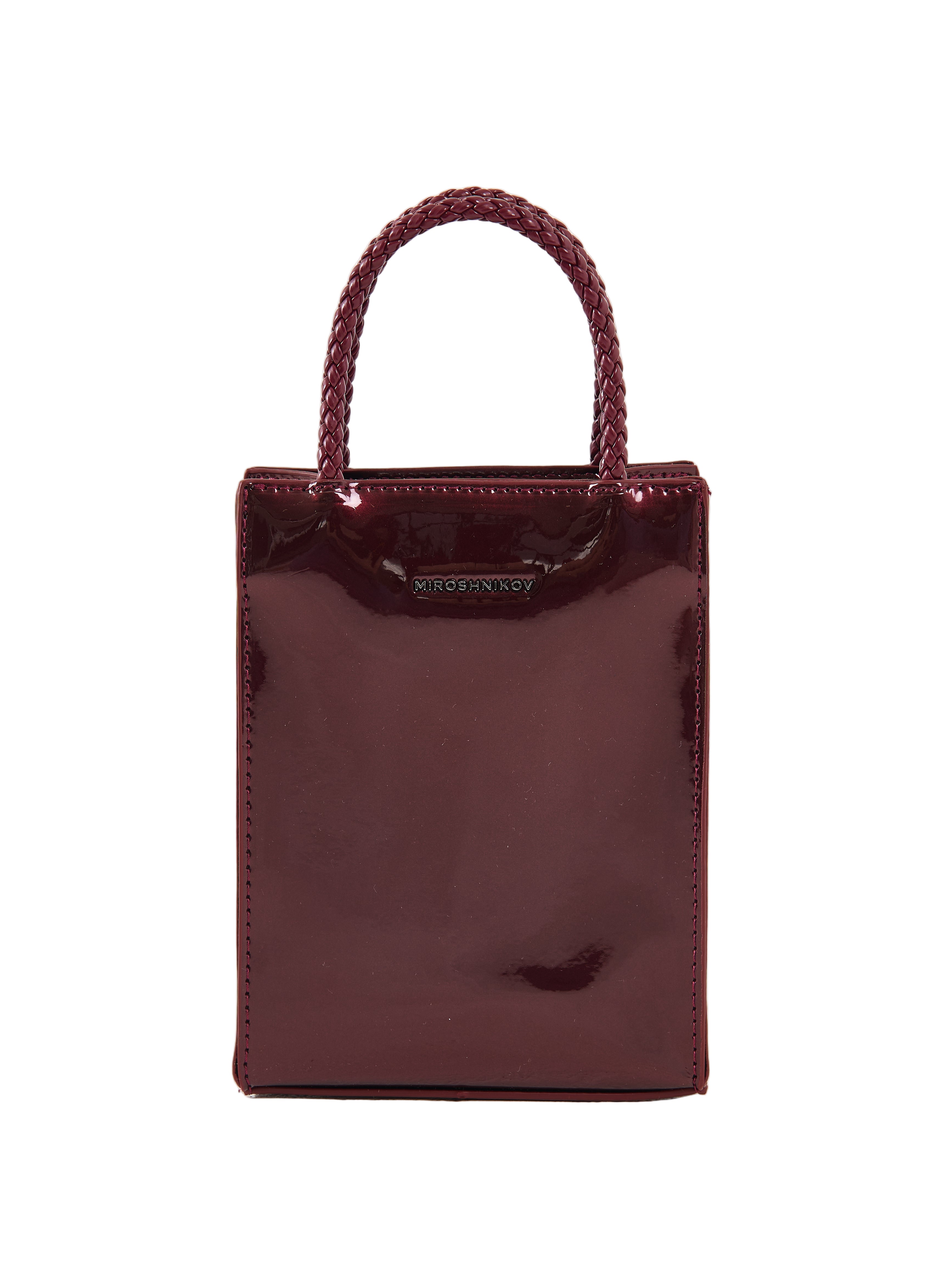 MIROSHNIKOV Mini Shopper — Burgundy Metallic