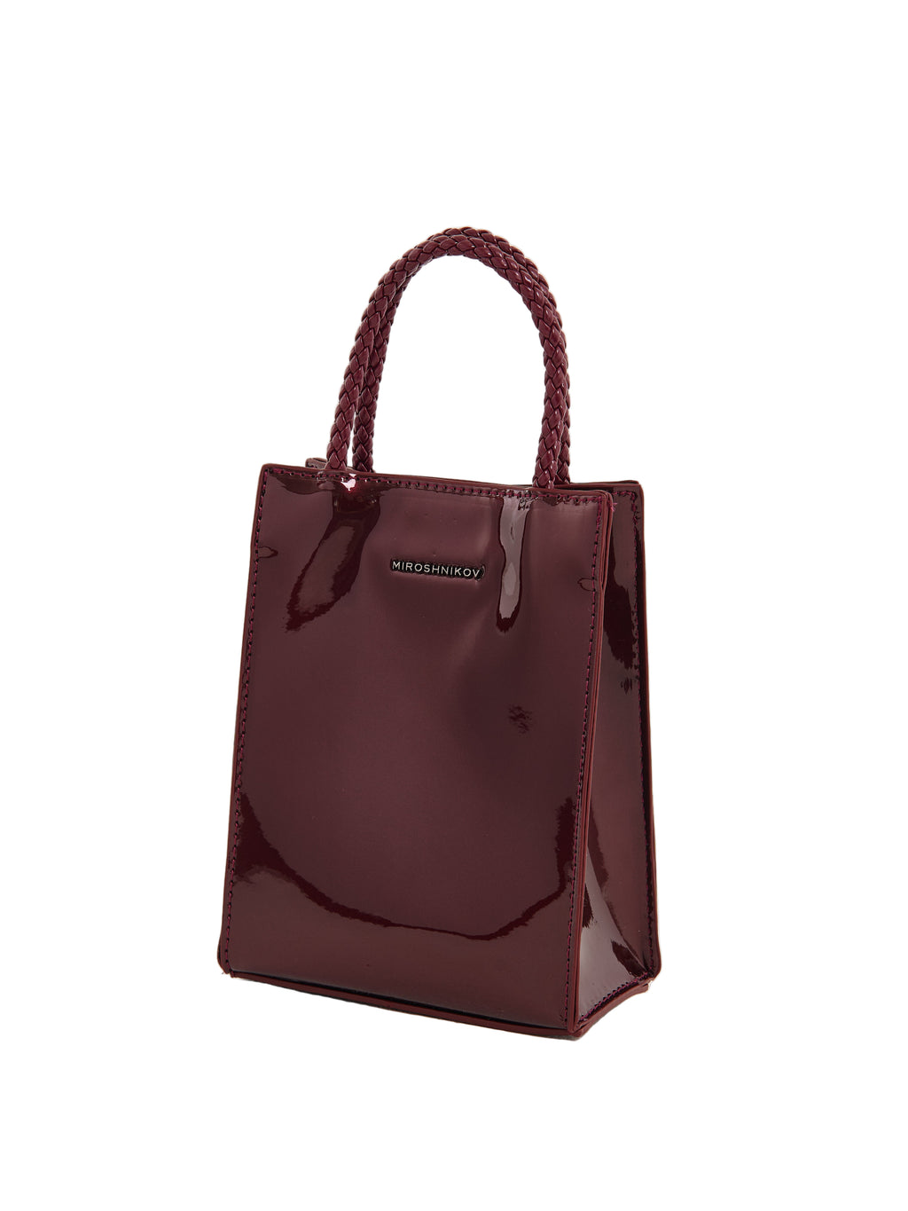 MIROSHNIKOV Mini Shopper — Burgundy Metallic