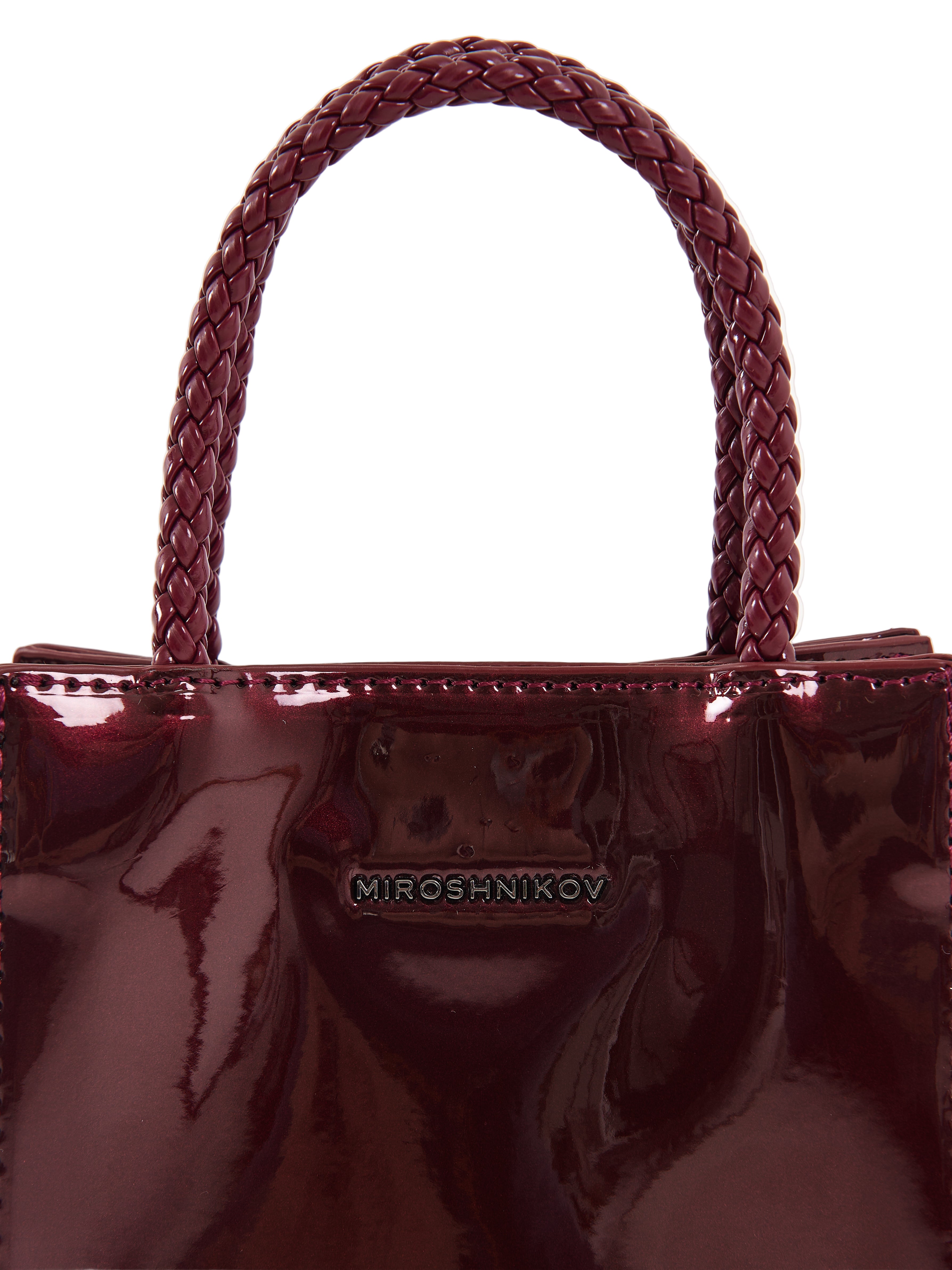 MIROSHNIKOV Mini Shopper — Burgundy Metallic