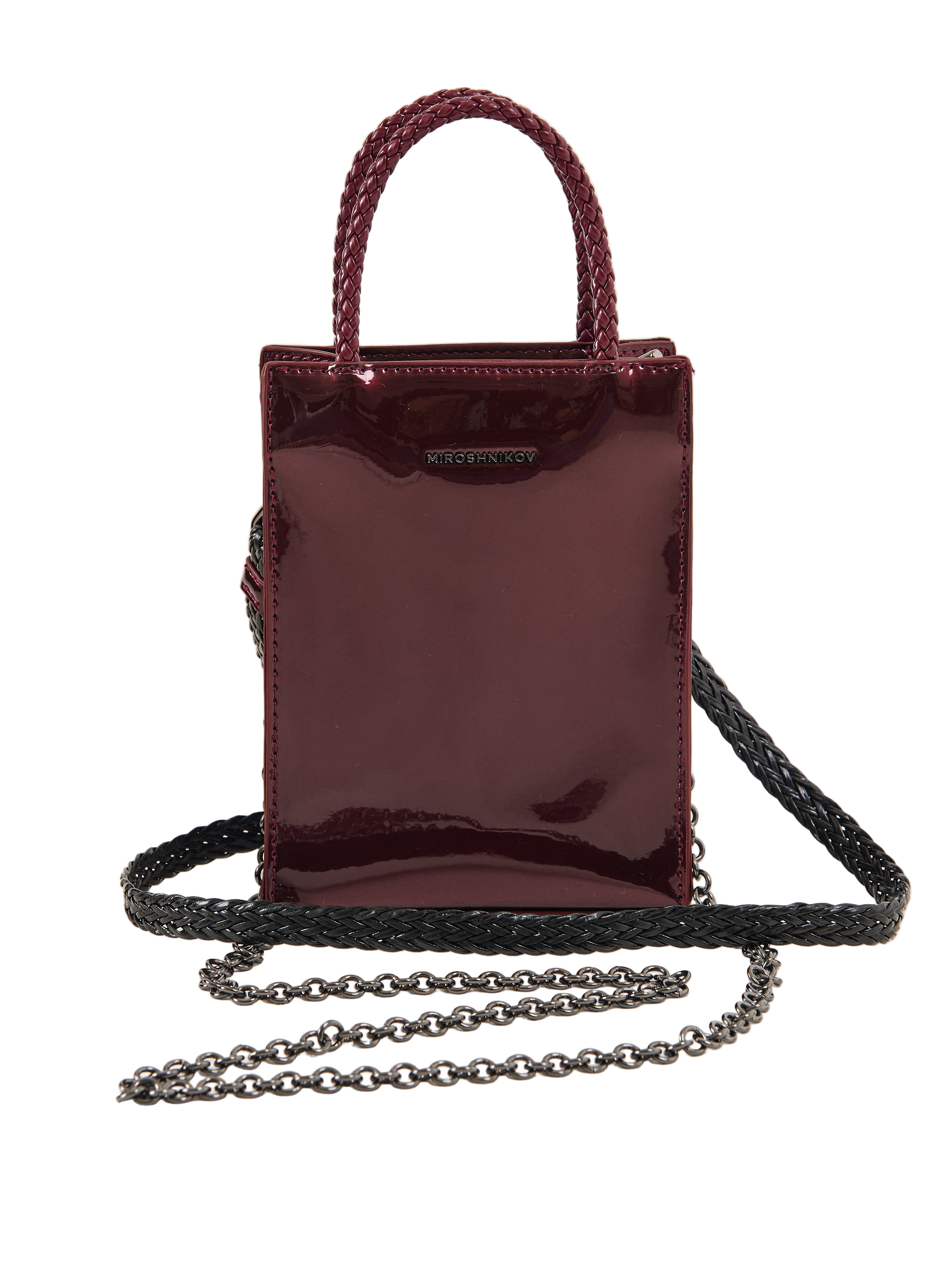 MIROSHNIKOV Mini Shopper — Burgundy Metallic