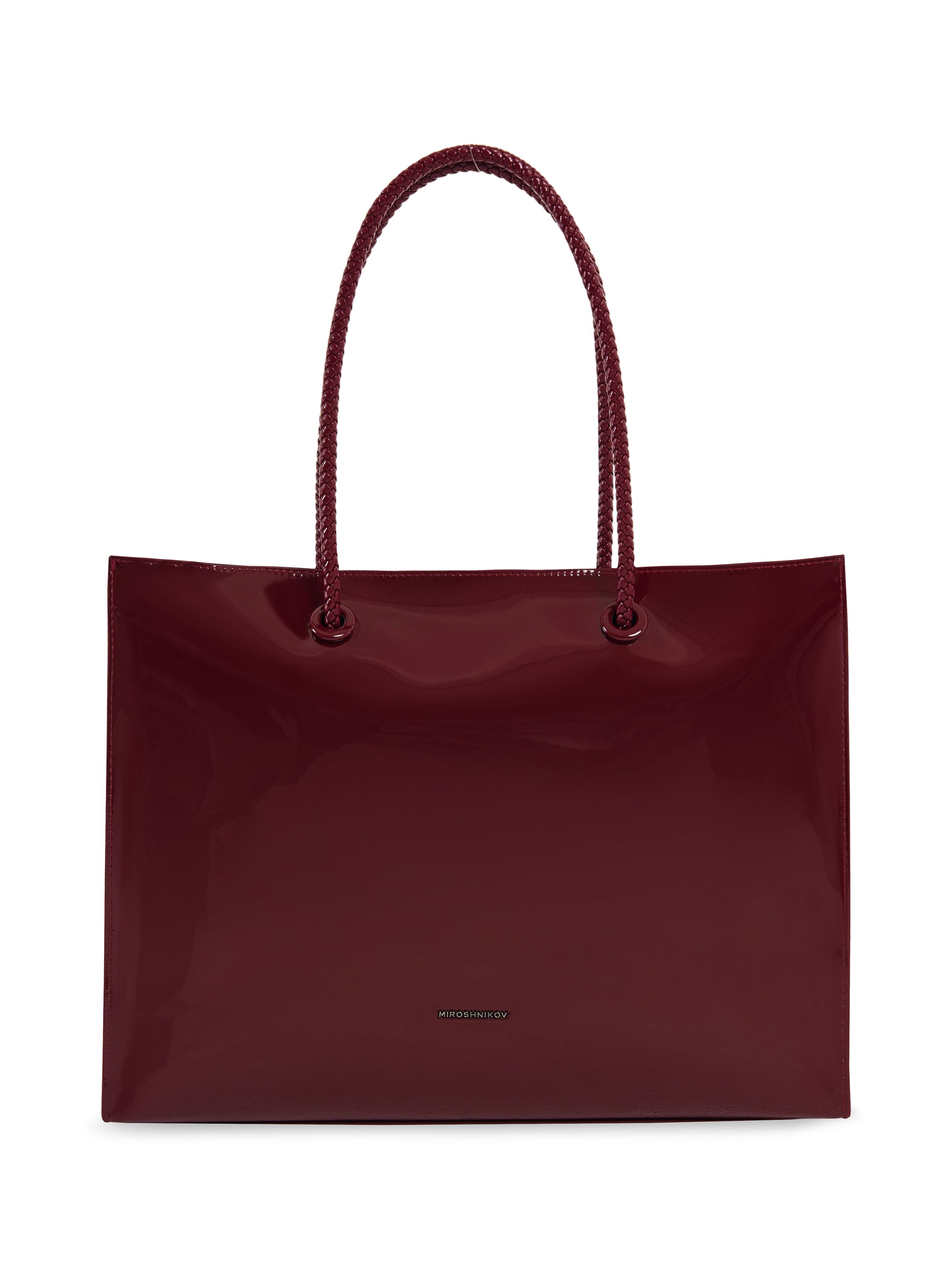 Large Shopper — Burgundy Metallic
