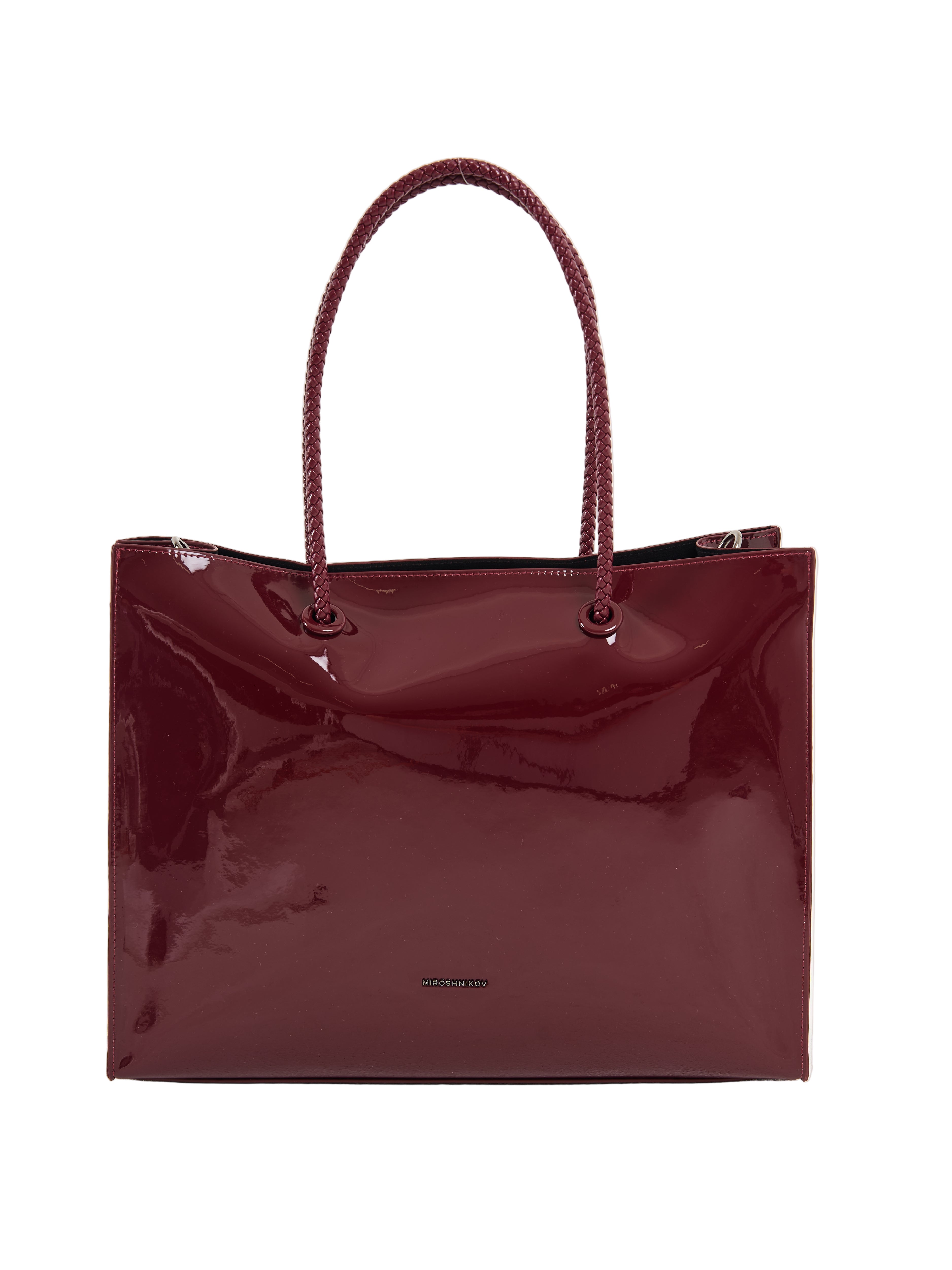 MIROSHNIKOV Large Shopper — Burgundy Metallic