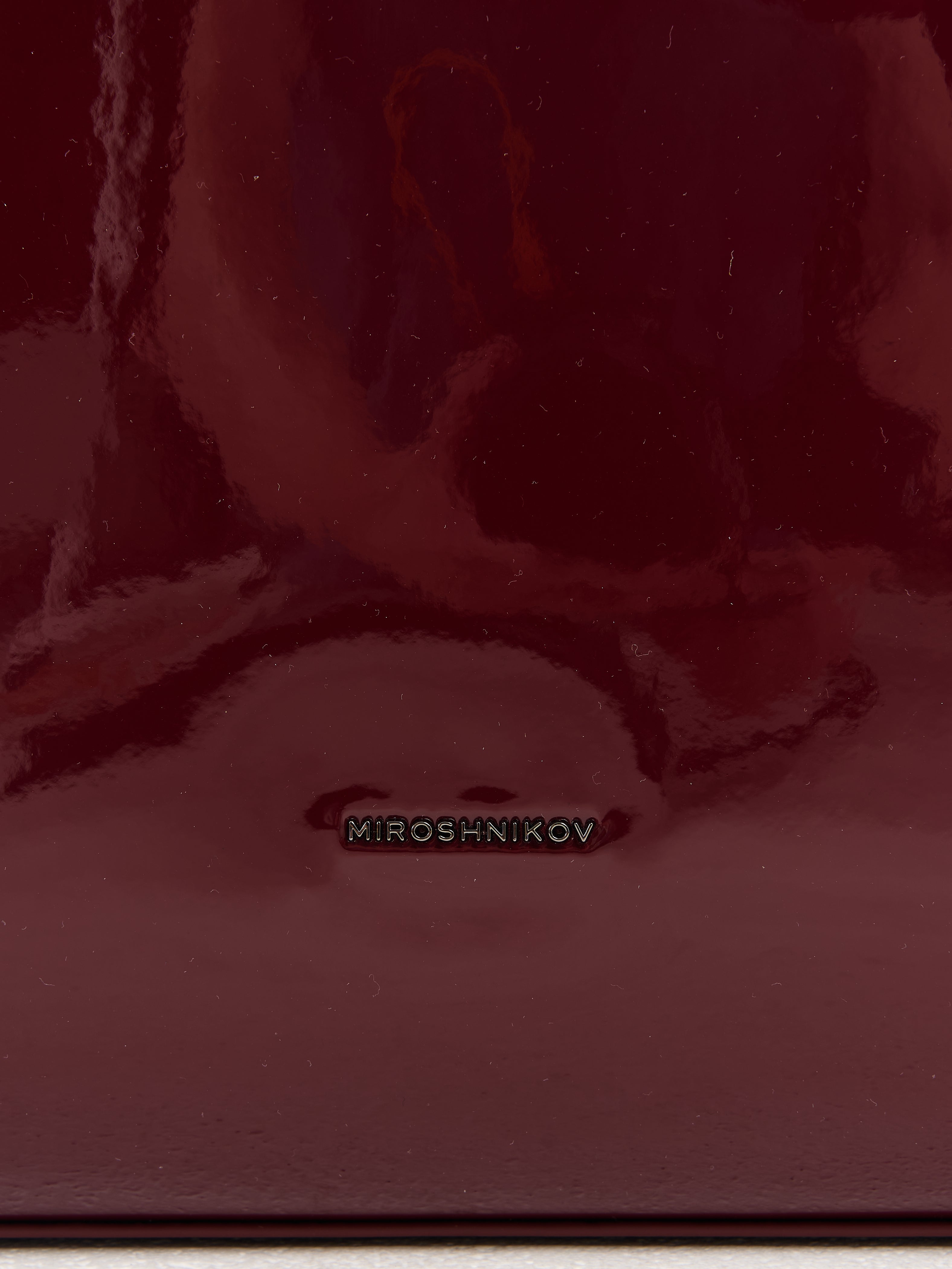 MIROSHNIKOV Large Shopper — Burgundy Metallic