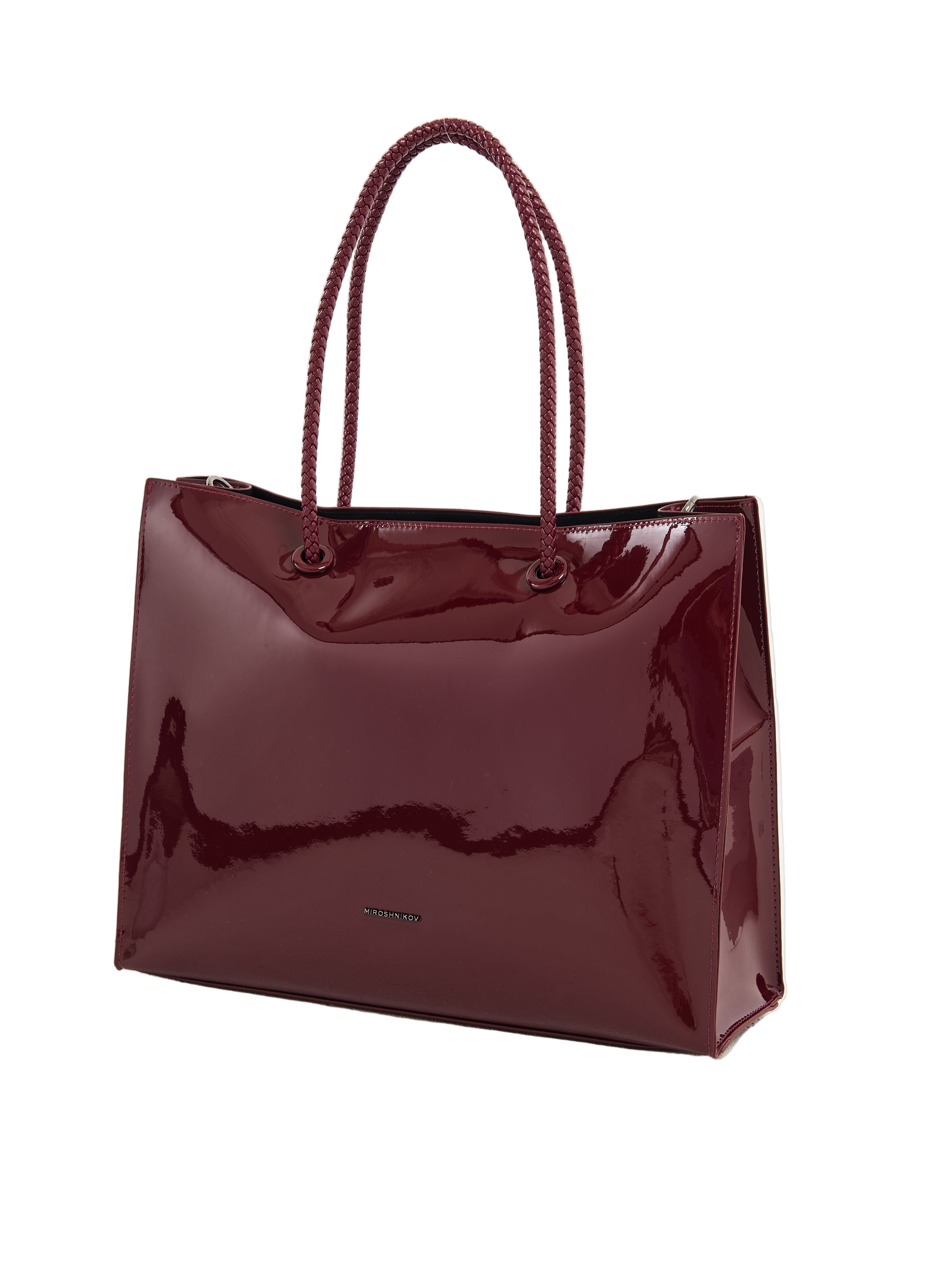 MIROSHNIKOV Large Shopper — Burgundy Metallic