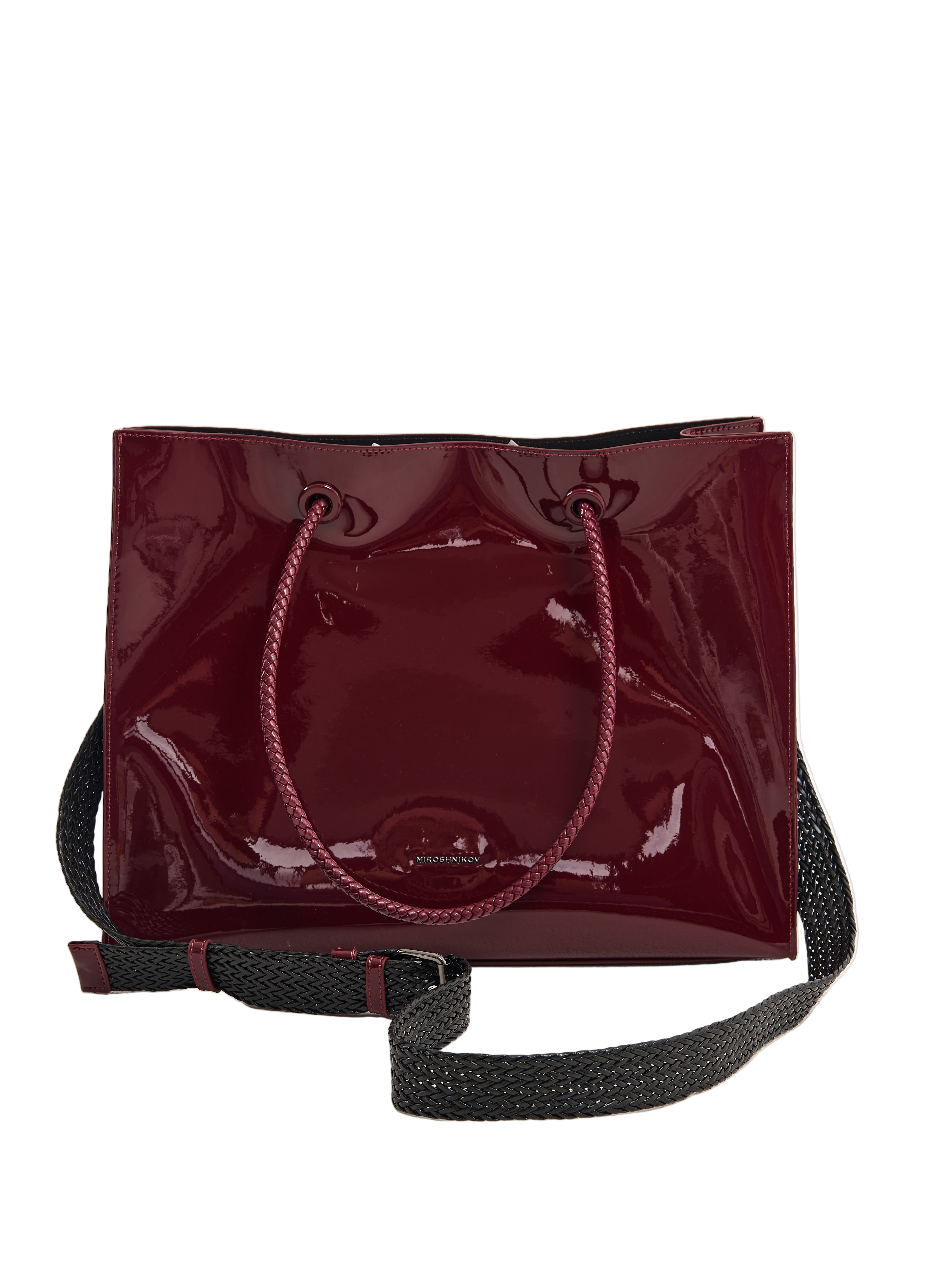 MIROSHNIKOV Large Shopper — Burgundy Metallic