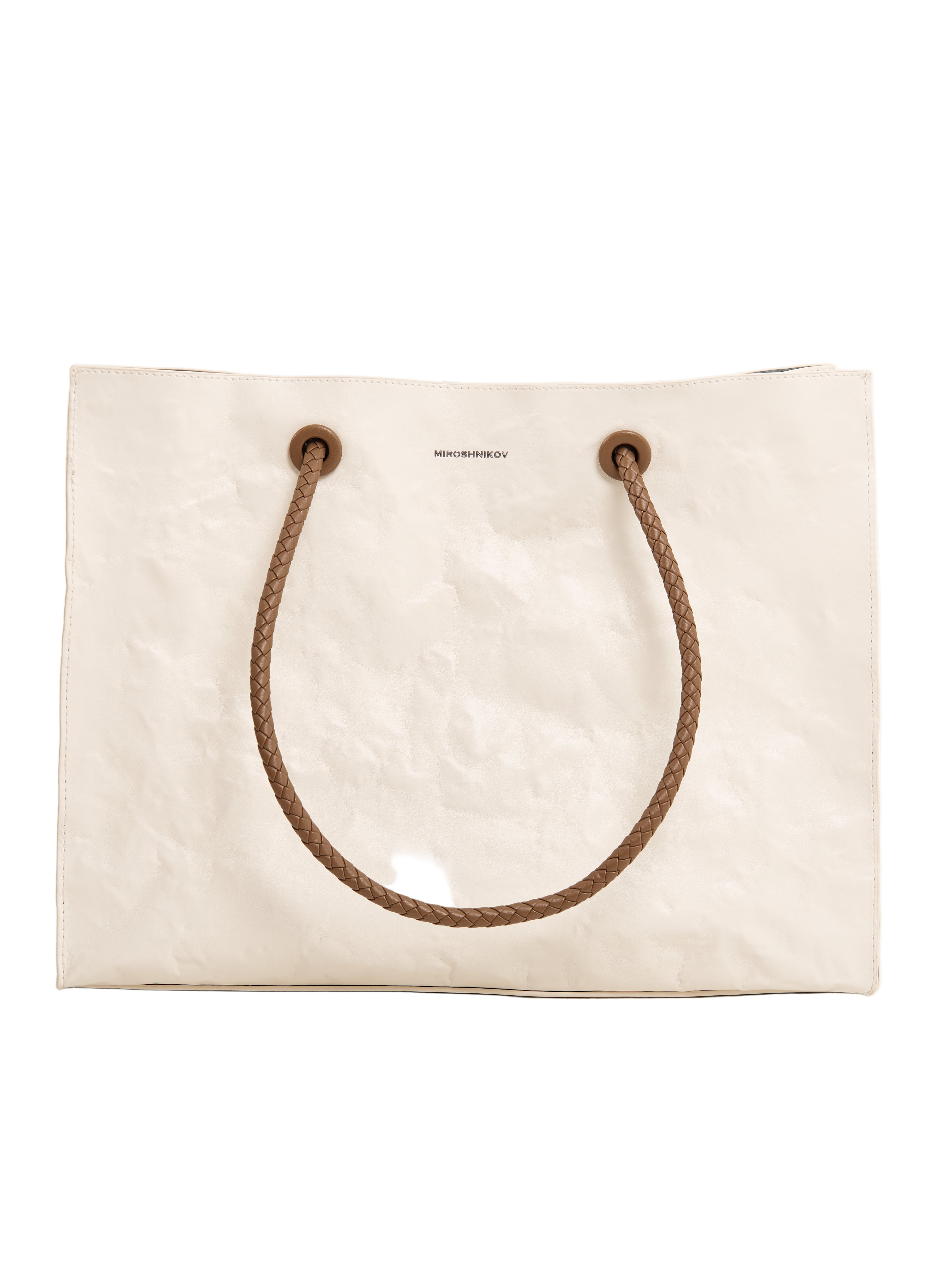 Large Shopper — White / Ecru