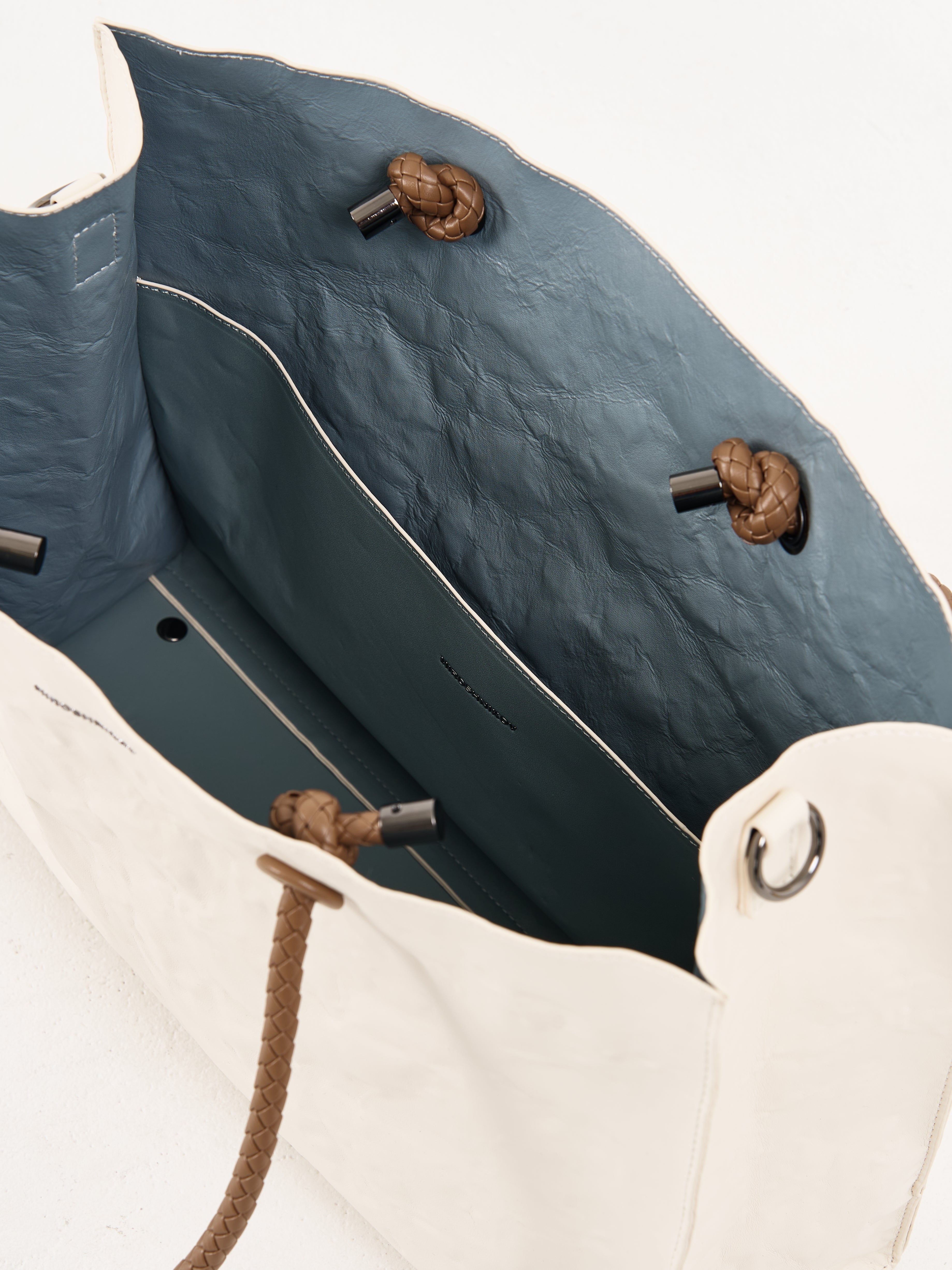 MIROSHNIKOV Large Shopper — White / Ecru