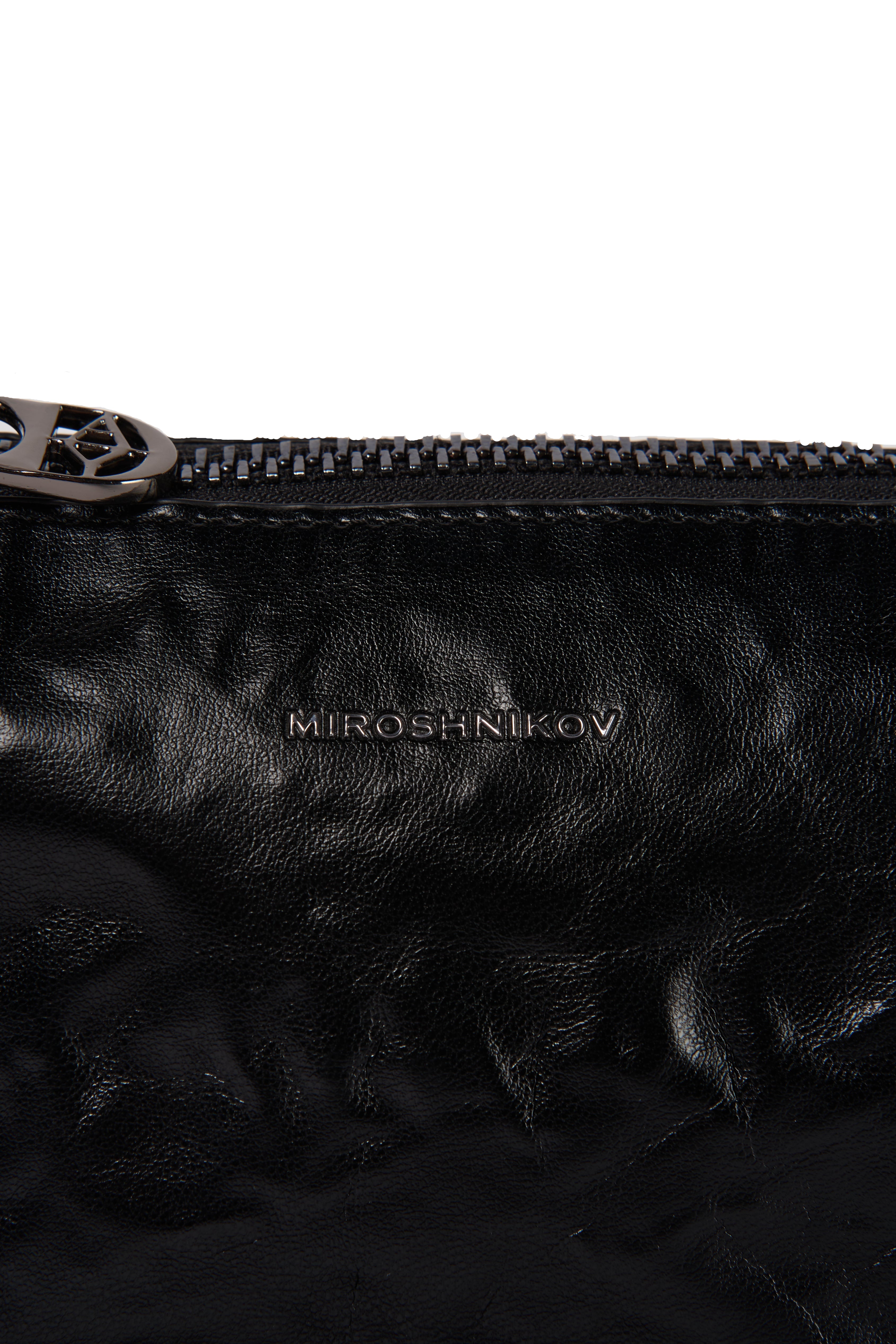MIROSHNIKOV Bag Mini — Black Glossy Grain