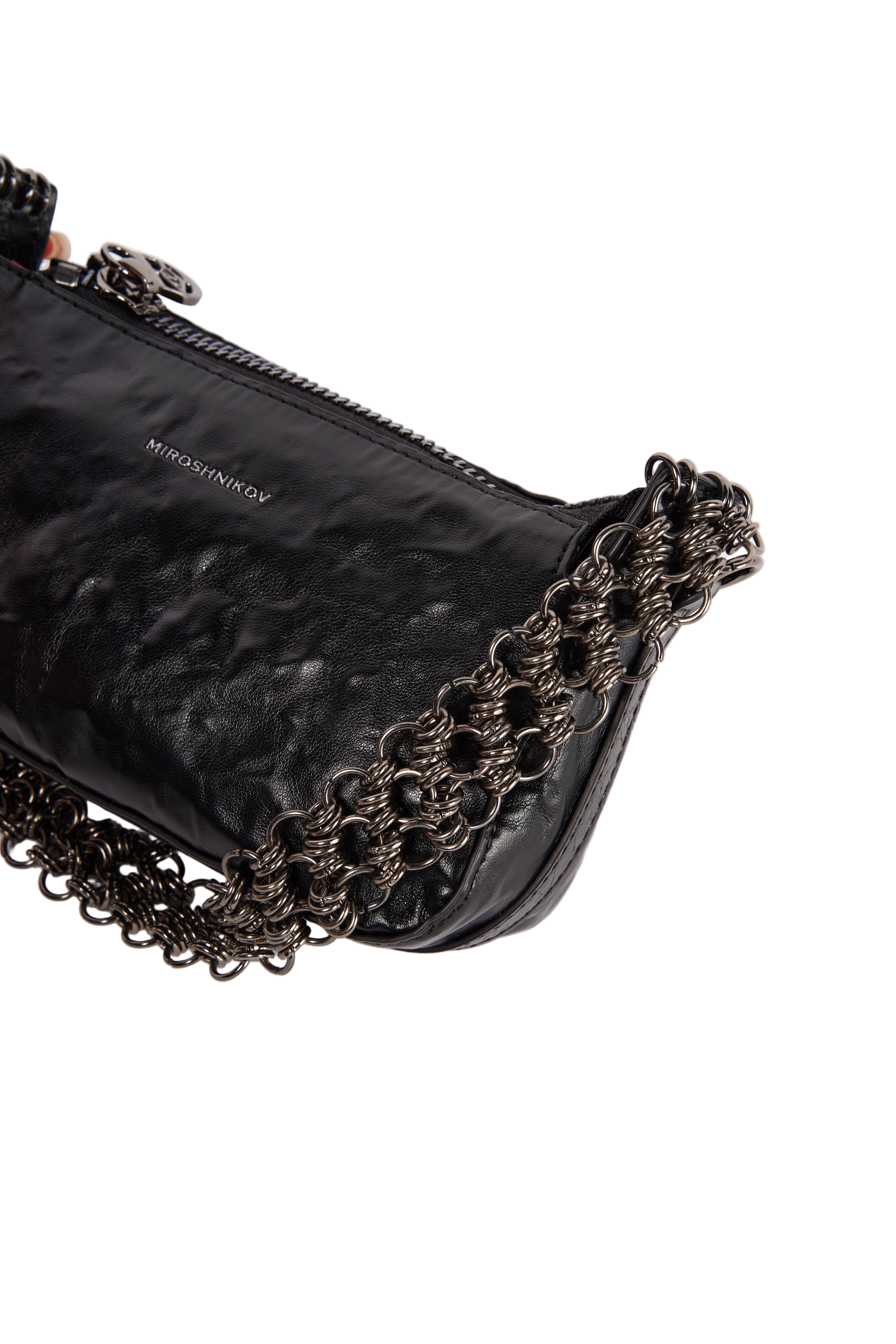 MIROSHNIKOV Bag Mini — Black Glossy Grain