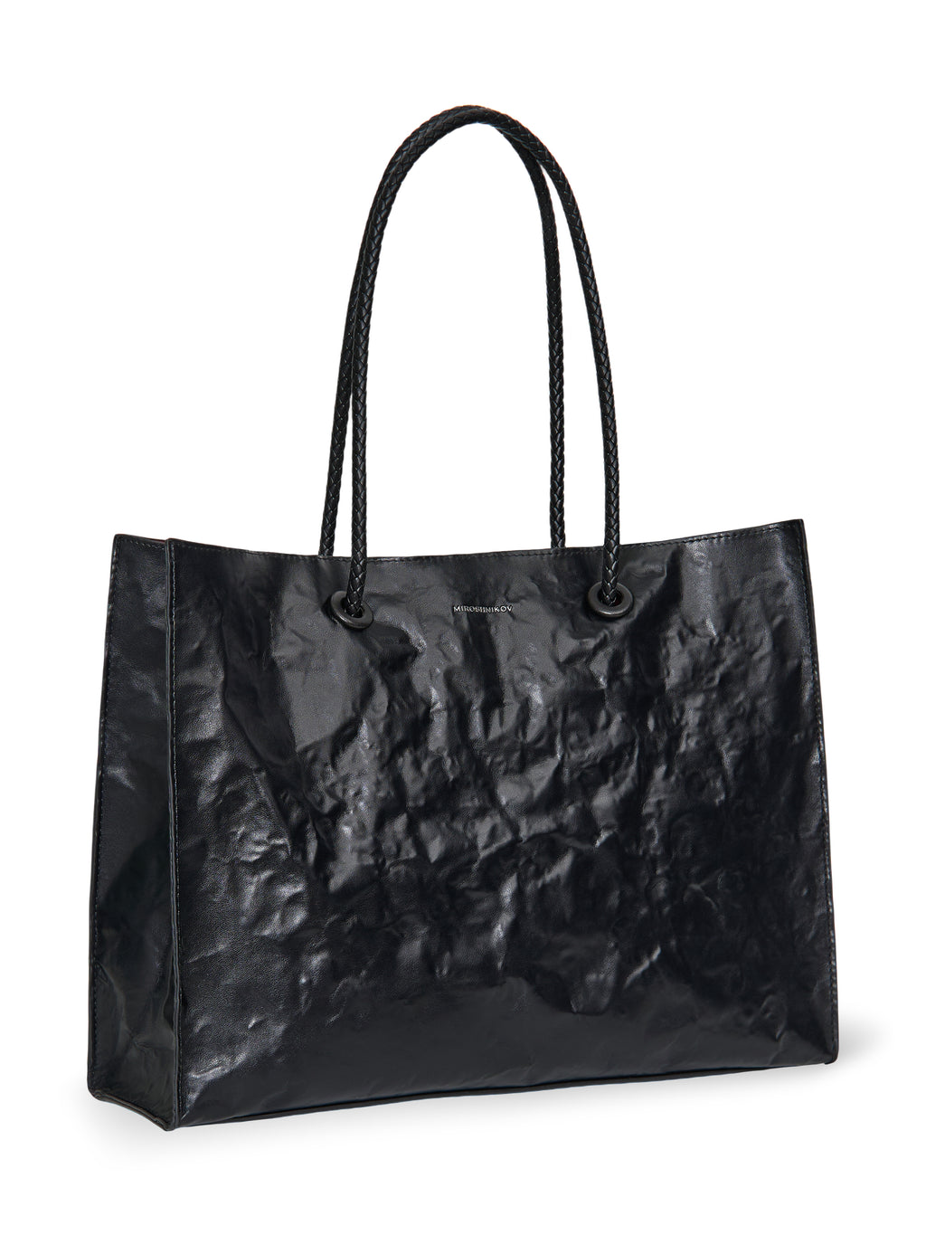 Large Shopper — Black - Leopard Interior