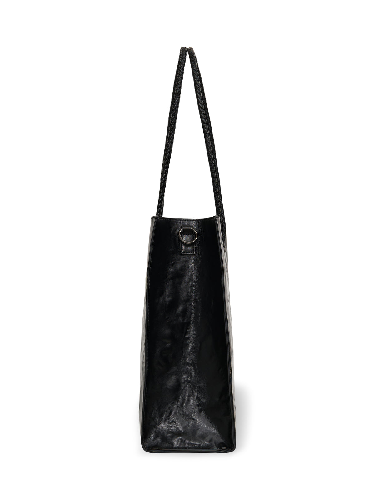 Large Shopper – Black × Leopard Interior