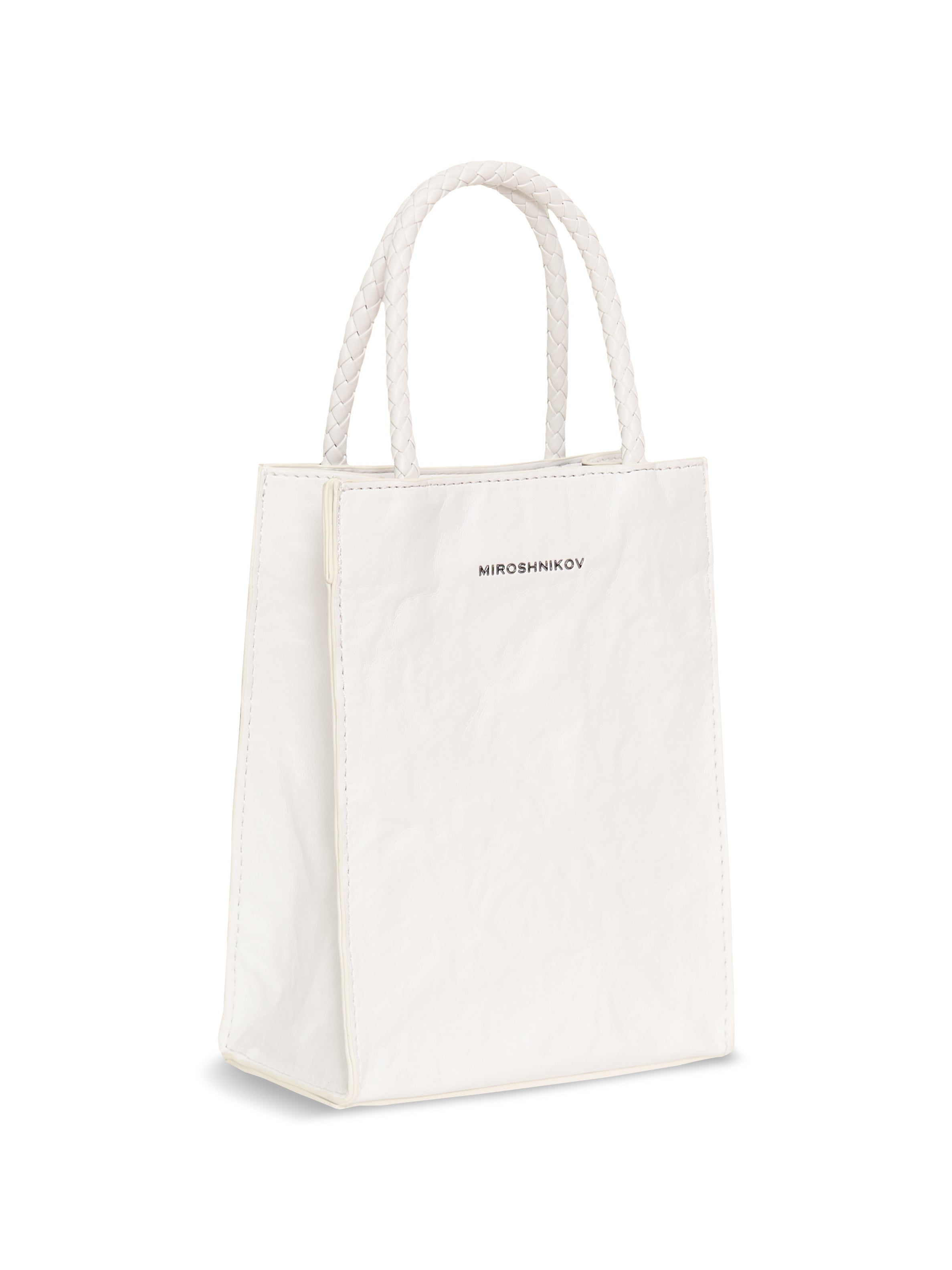 Mini Shopper — White / Ecru