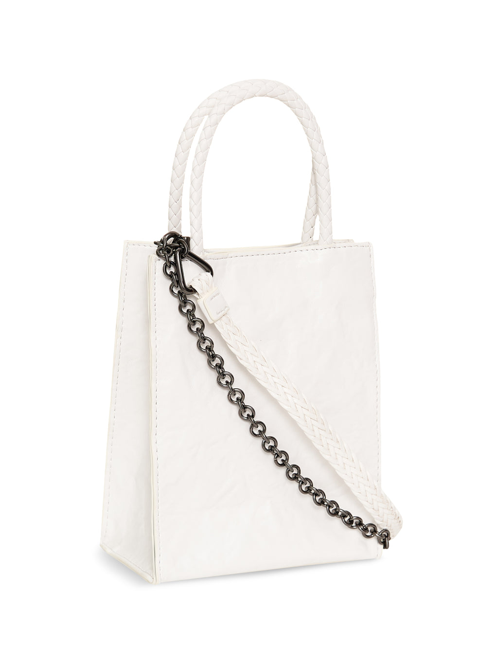 Mini Shopper — White / Ecru