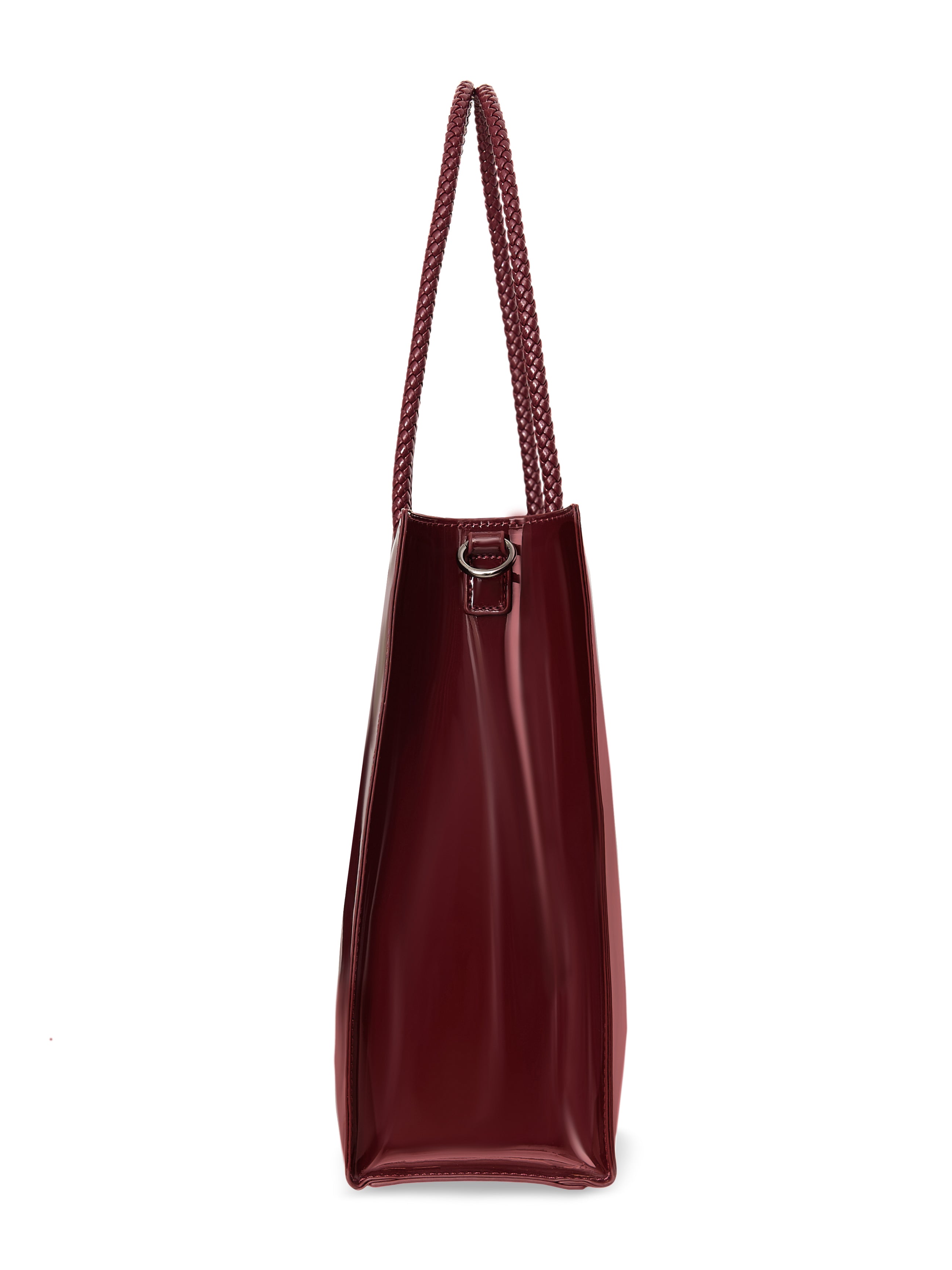 Large Shopper — Burgundy Metallic