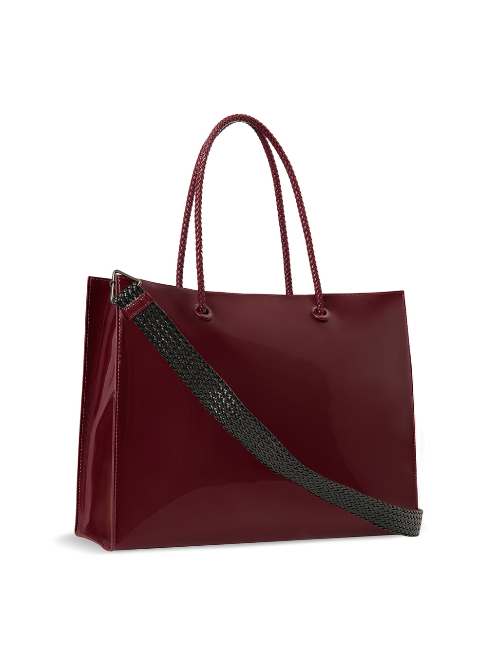Large Shopper — Burgundy Metallic