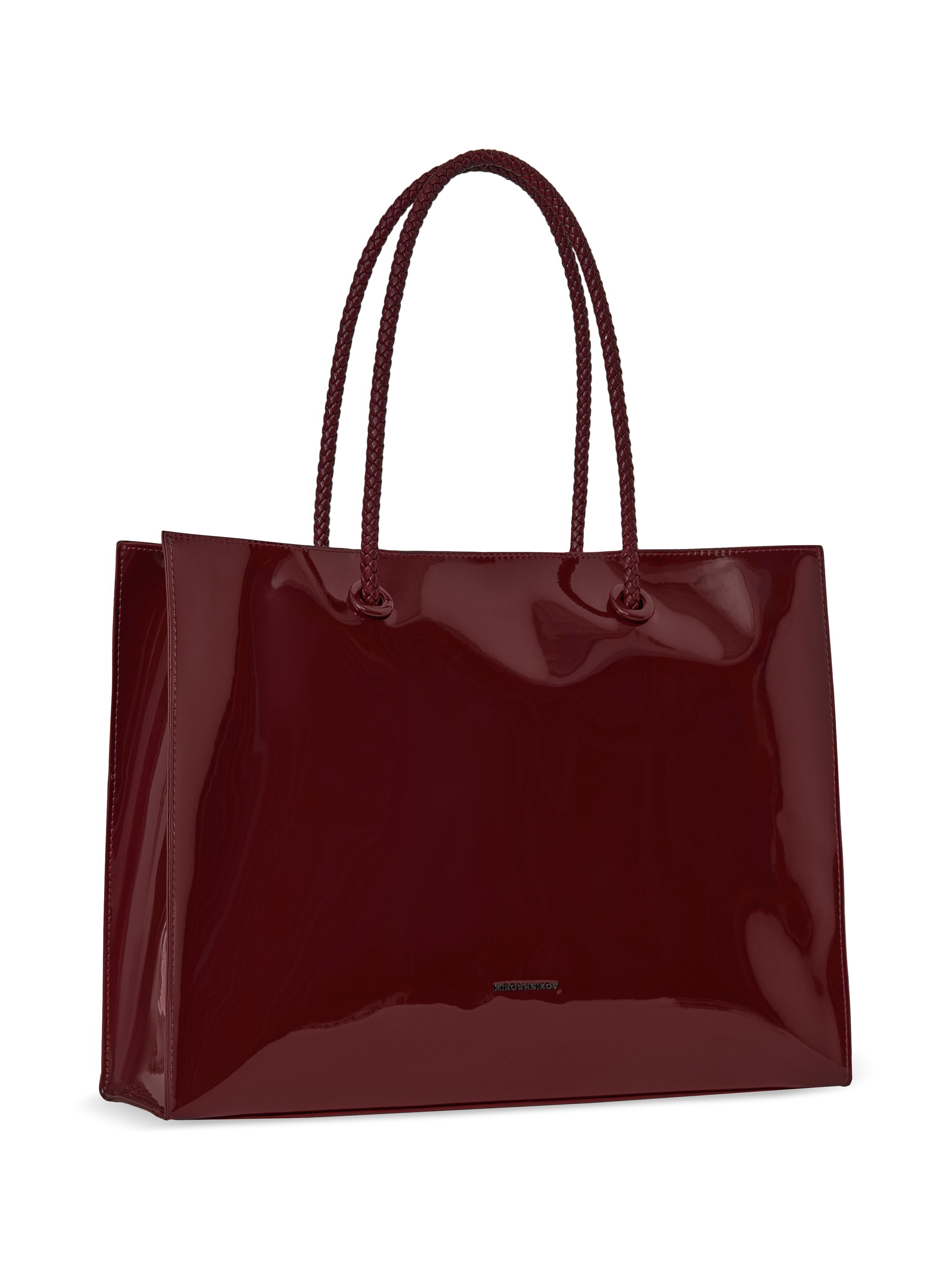 Large Shopper — Burgundy Metallic