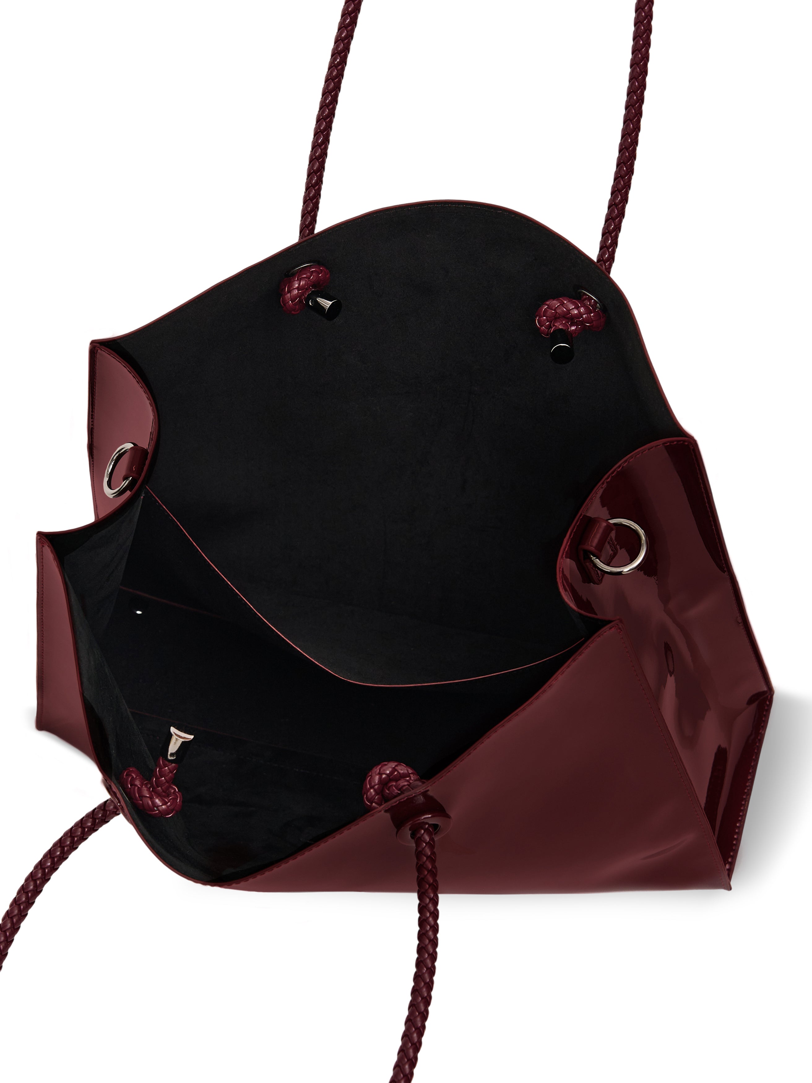 Large Shopper — Burgundy Metallic