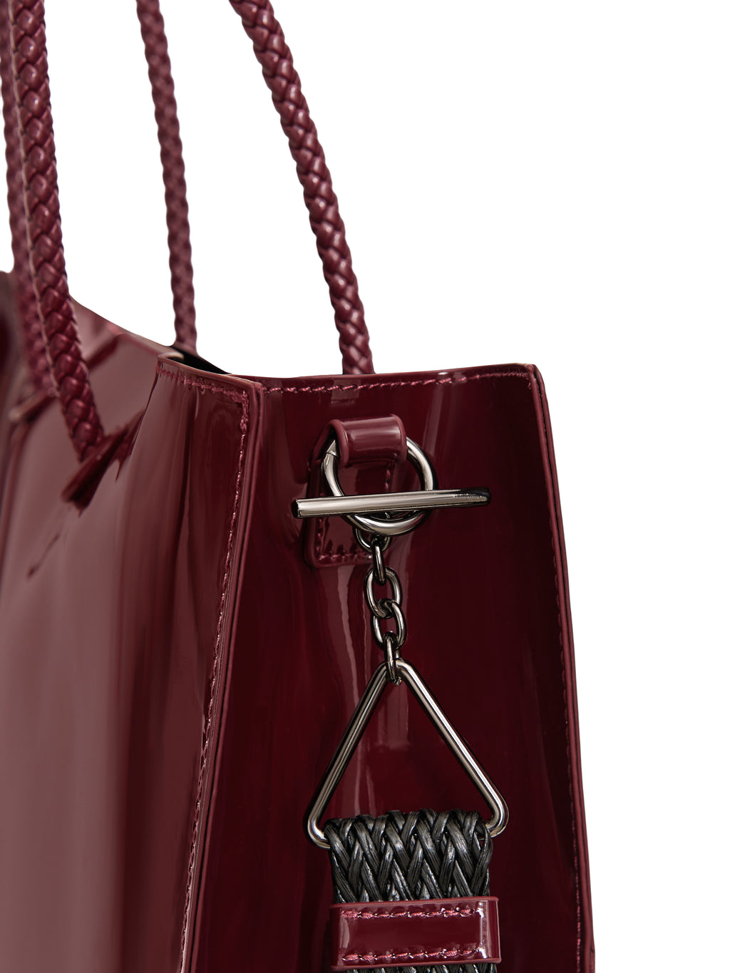 Large Shopper — Burgundy Metallic
