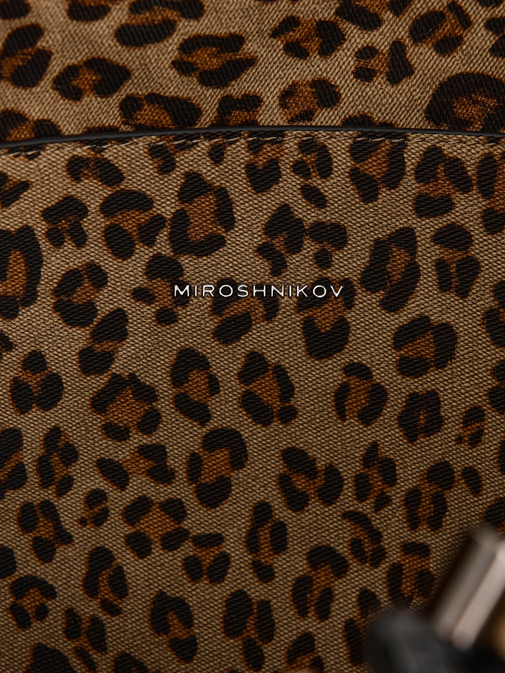Large Shopper — Black - Leopard Interior