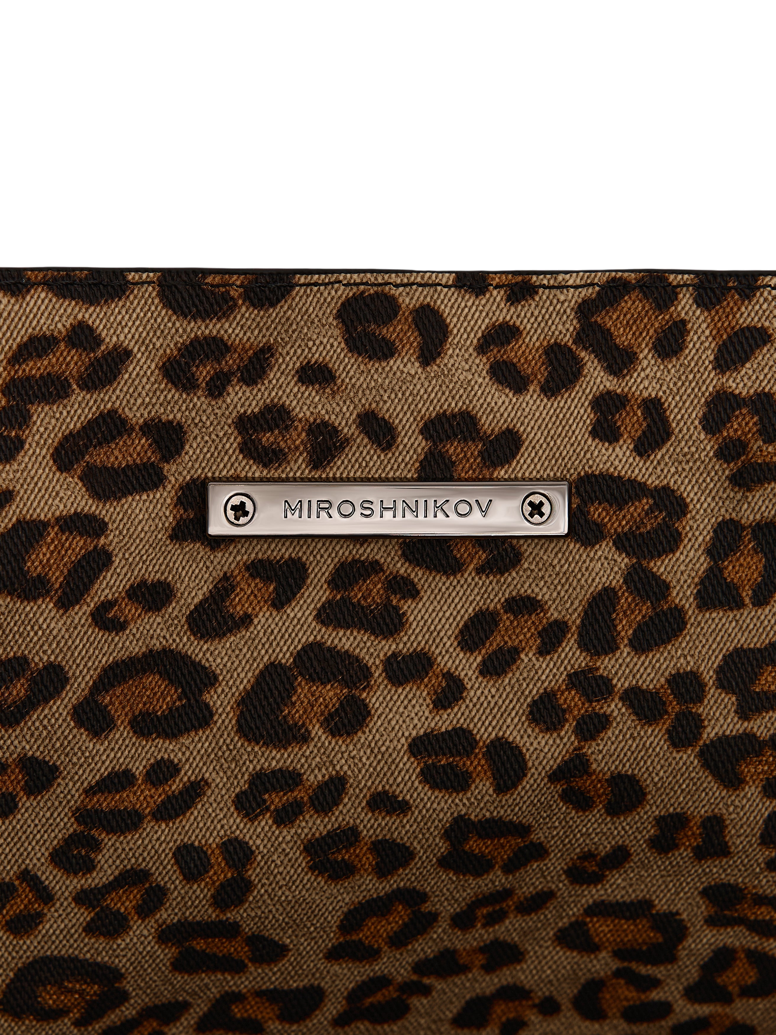 Large Shopper — Black - Leopard Interior
