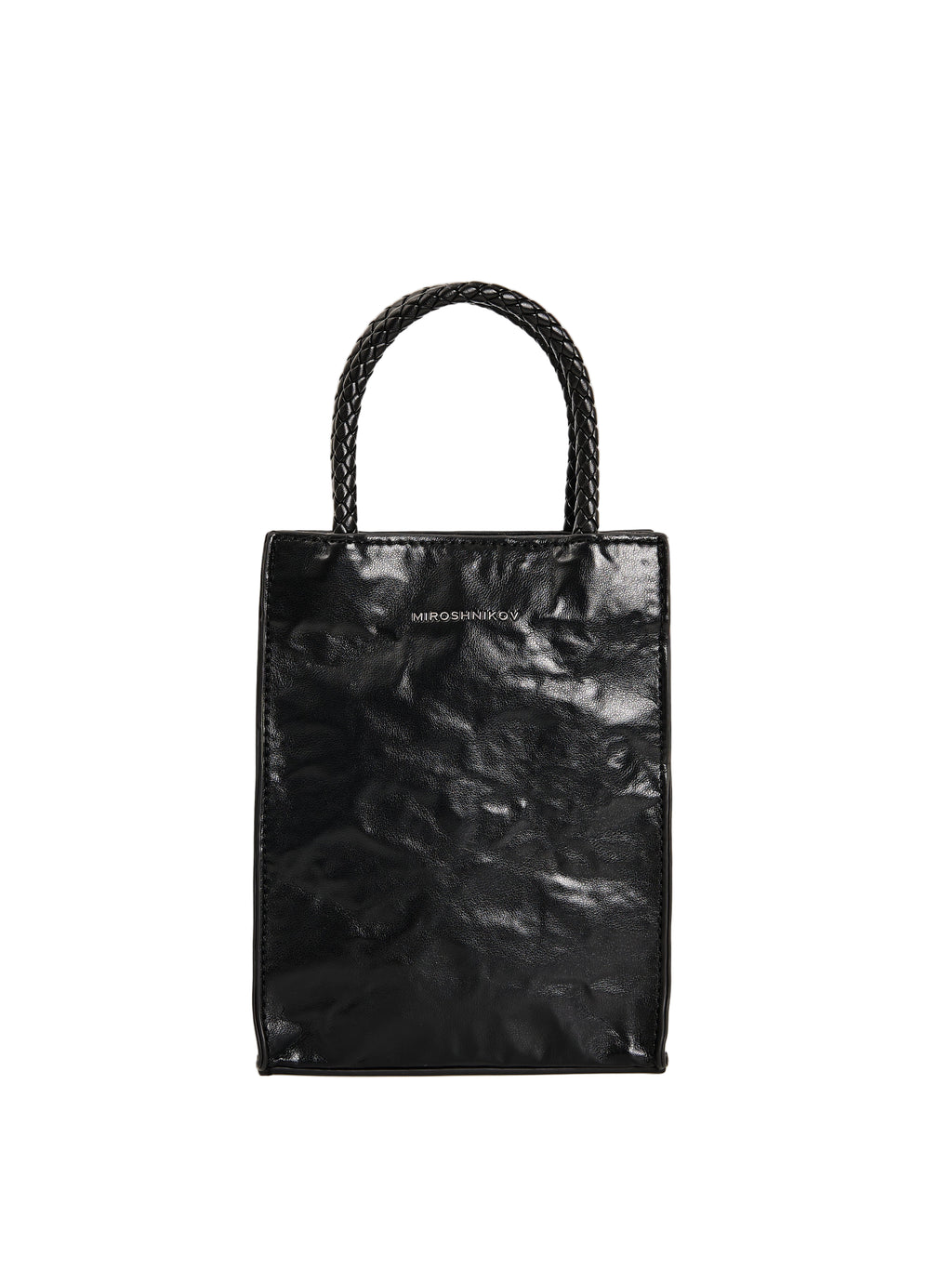 MIROSHNIKOV Mini Shopper — Black 1 / Leopard Interior