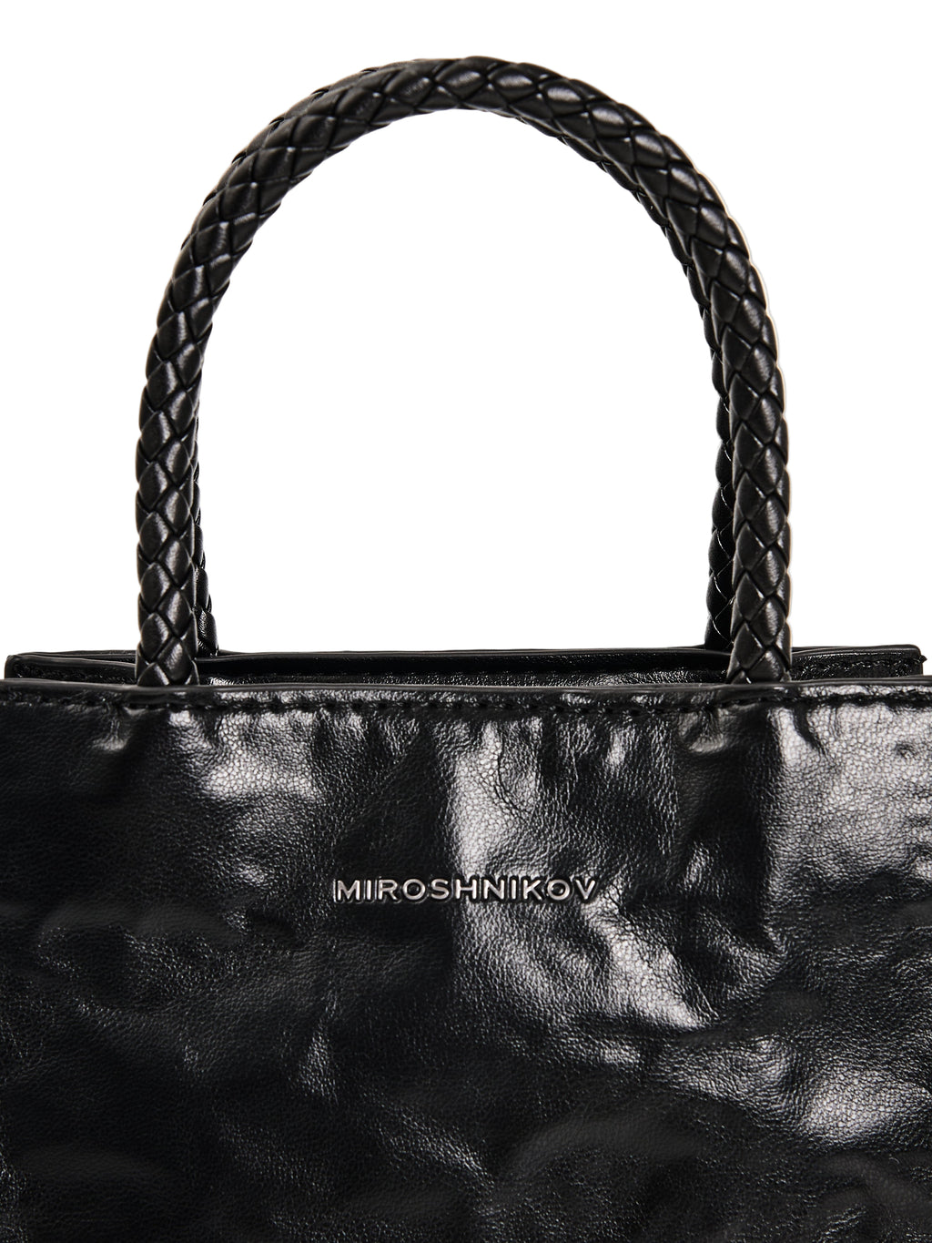 MIROSHNIKOV Mini Shopper — Black 1 / Leopard Interior