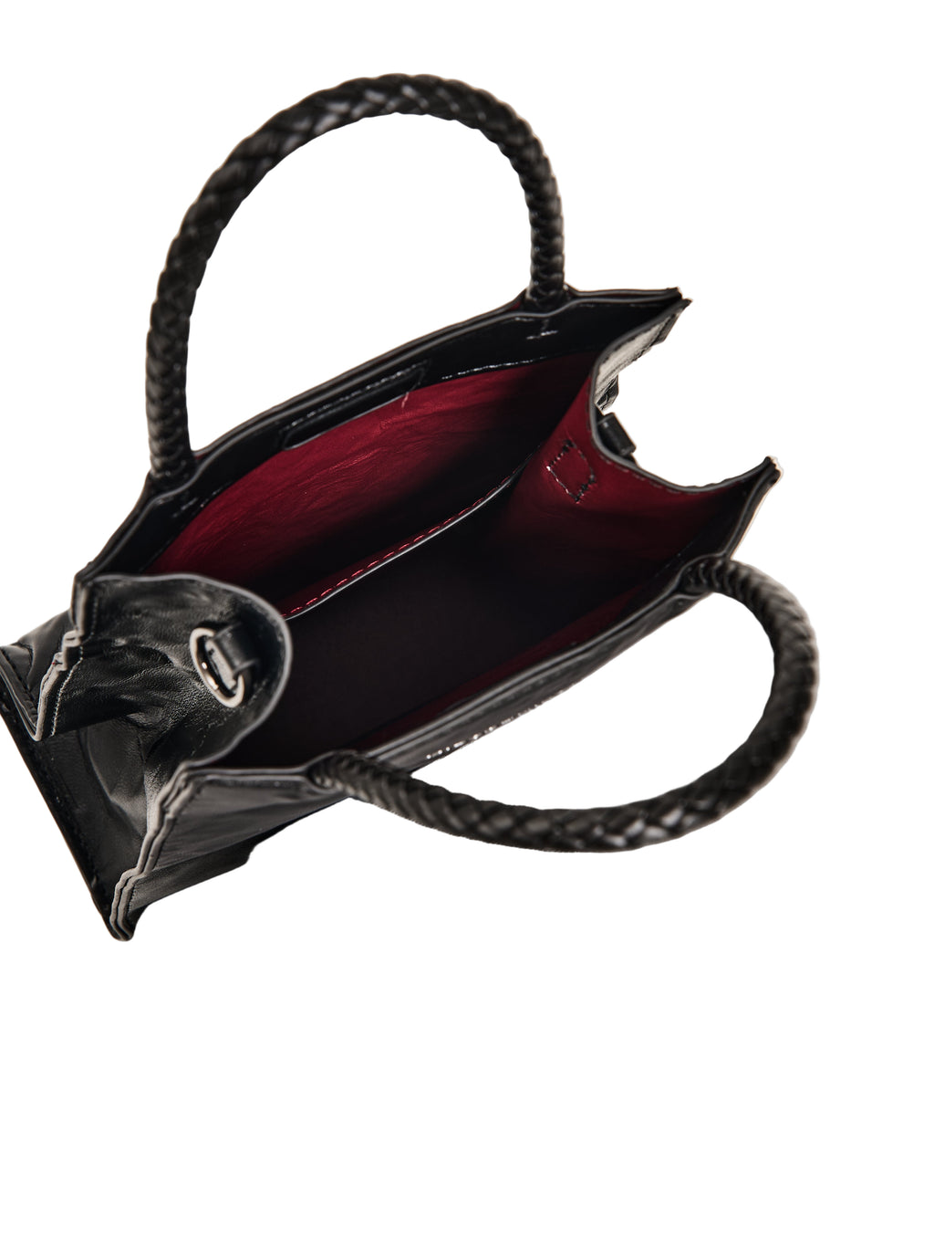 MIROSHNIKOV Mini Shopper — Black 2 / Red Interior