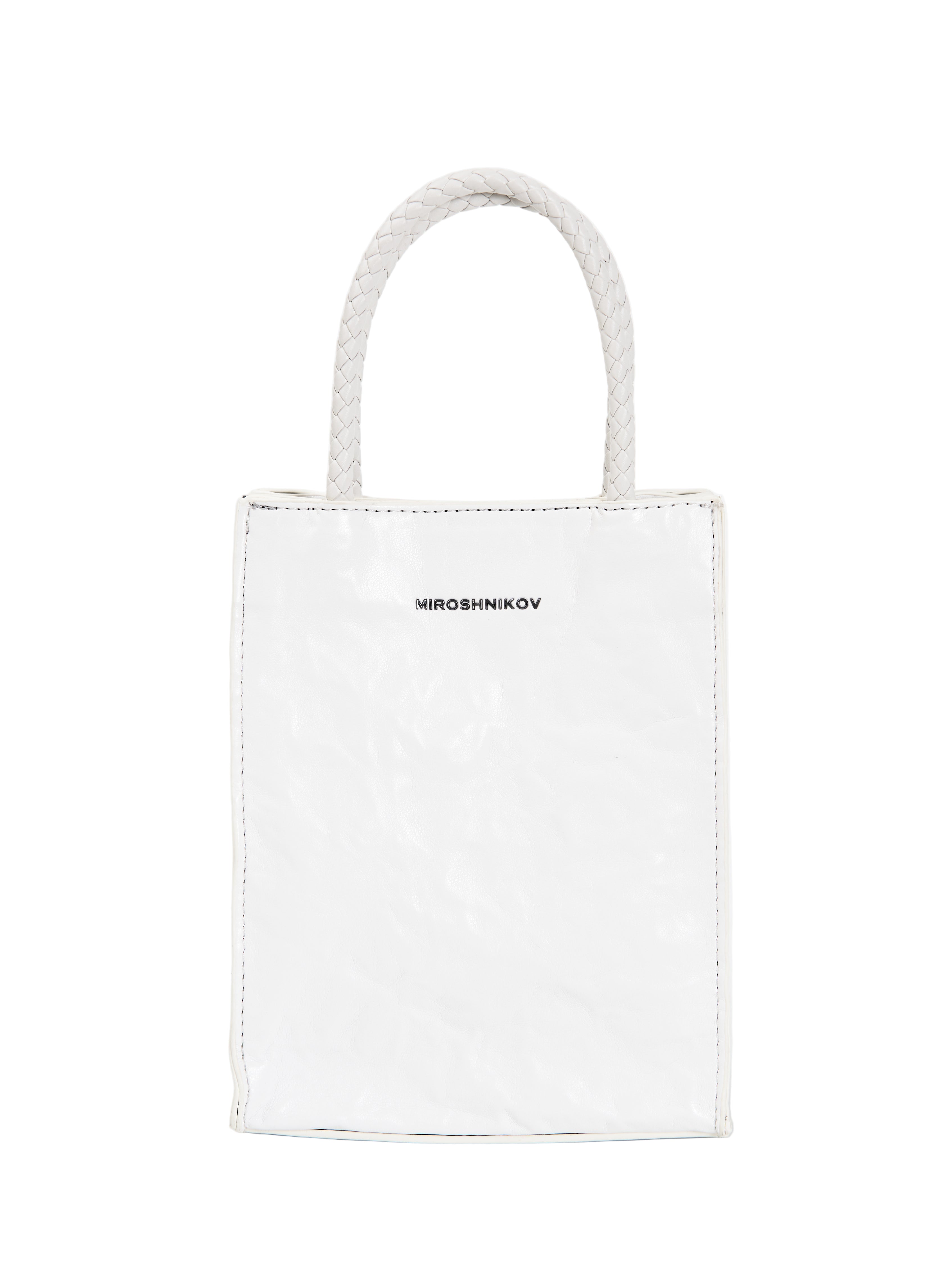 MIROSHNIKOV Mini Shopper — White / Ecru