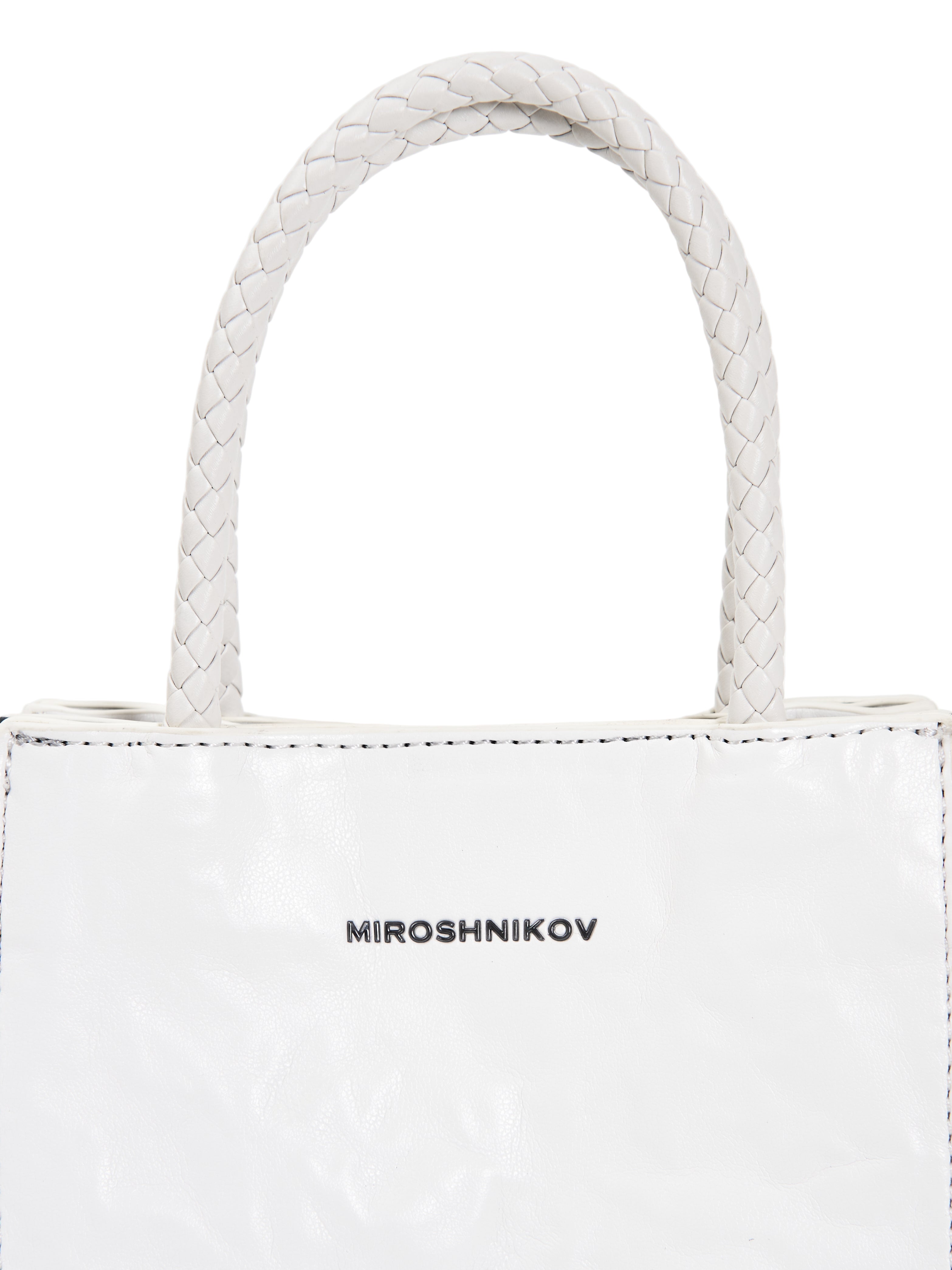 MIROSHNIKOV Mini Shopper — White / Ecru