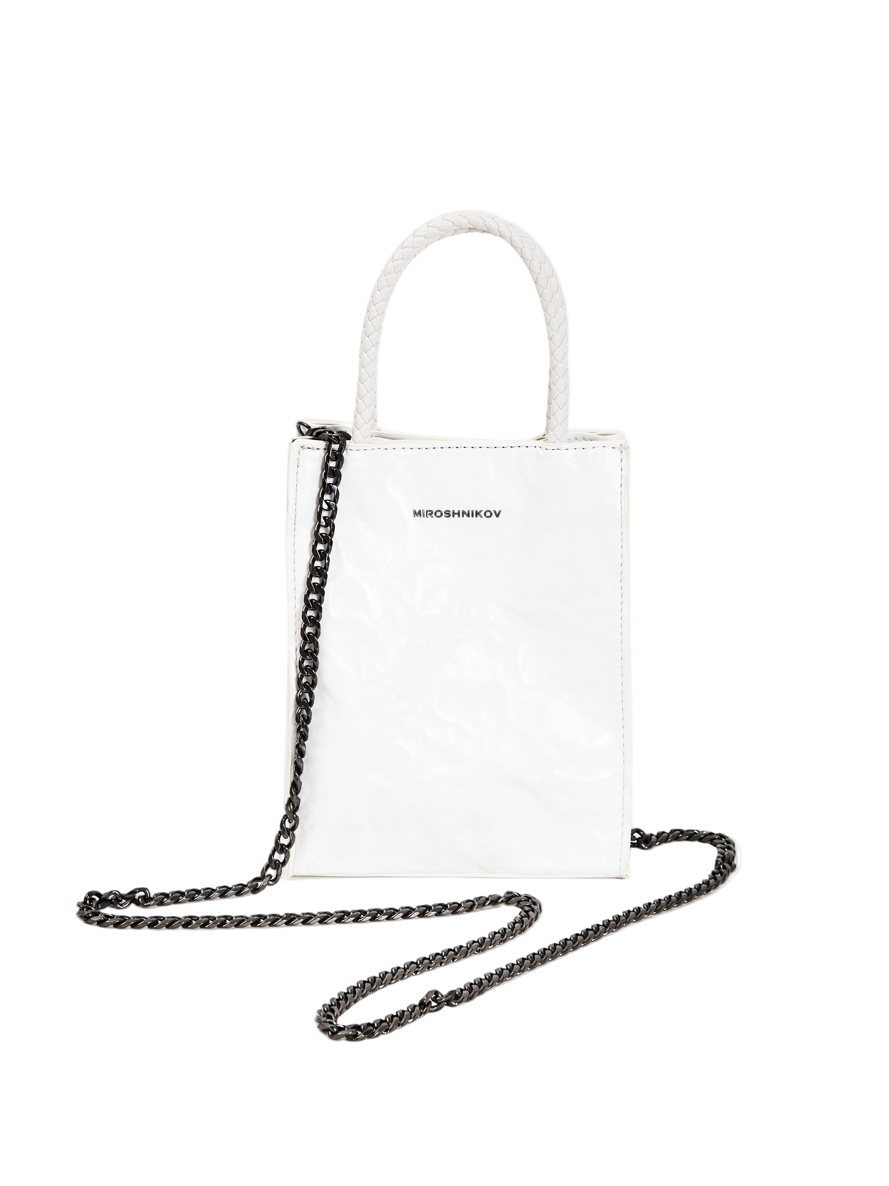 MIROSHNIKOV Mini Shopper — White / Ecru